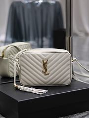 YSL Loulou White Leather Handbag - 33×22×15cm - 1