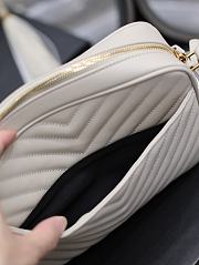 YSL Loulou White Leather Handbag - 33×22×15cm - 4