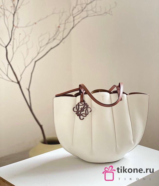 Loewe Shell White Tote - 33x25x15cm - 1