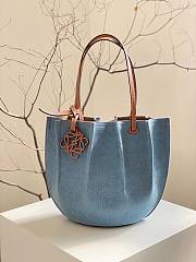 Loewe Shell Blue Tote - 33x25x15cm - 1