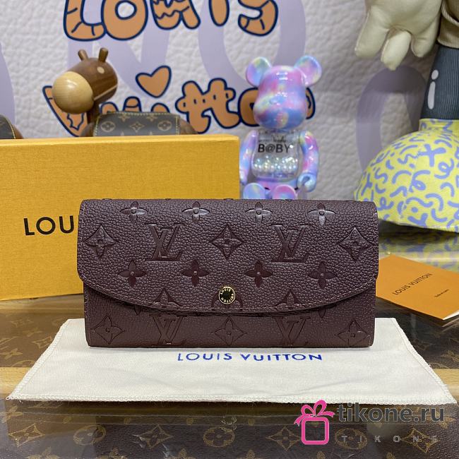 Louis Vuitton Victorine Burgundy Long Wallet - 19x2x9.5cm - 1