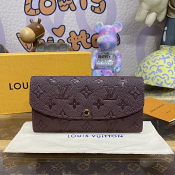 Louis Vuitton Victorine Burgundy Long Wallet - 19x2x9.5cm