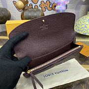 Louis Vuitton Victorine Burgundy Long Wallet - 19x2x9.5cm - 2