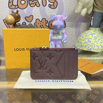 Louis Vuitton Victorine Burgundy Card Holder - 12x8x0.8cm