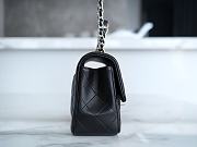 Chanel 23k Lambskin Black Flap Bag - 13x20x9cm - 5