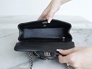 Chanel 23k Lambskin Black Flap Bag - 13x20x9cm - 4