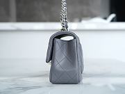 Chanel 23k Lambskin Grey Flap Bag - 13x20x9cm - 4