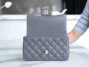 Chanel 23k Lambskin Grey Flap Bag - 13x20x9cm - 3