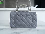 Chanel 23k Lambskin Grey Flap Bag - 13x20x9cm - 2