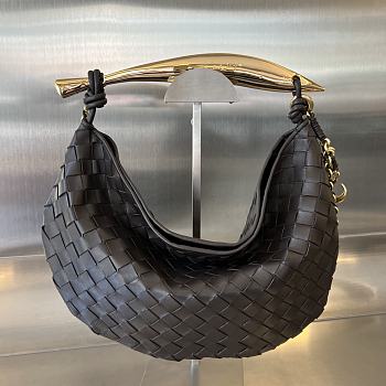 Bottega Veneta Black Sardine With Chain - 33x20x4cm