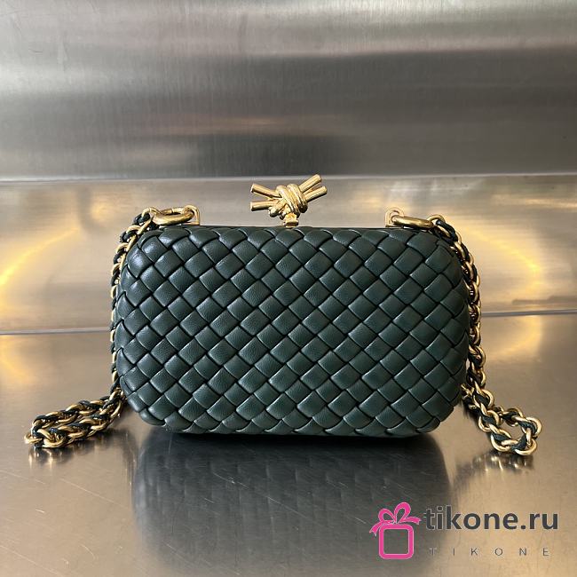 Bottega Veneta Emerald Green Knot - 19x11.5x5cm - 1