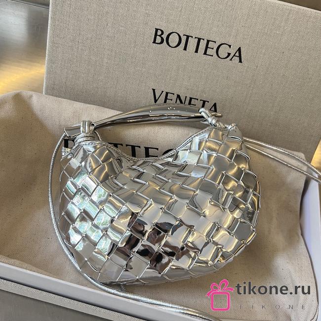 Bottega Veneta Mini Silver Sardine Bag - 20x12x2.5cm - 1