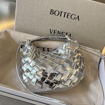 Bottega Veneta Mini Silver Sardine Bag - 20x12x2.5cm