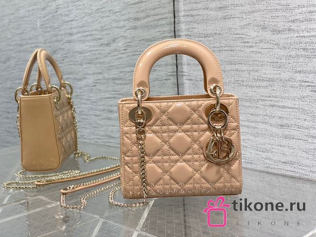 Dior Mini Lady In Beige With Gold Hardware 17cm - 1