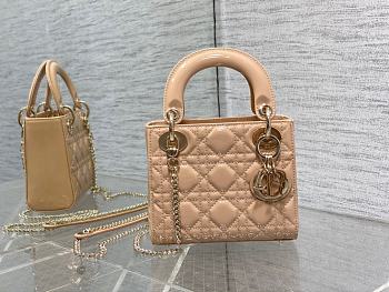 Dior Mini Lady In Beige With Gold Hardware 17cm