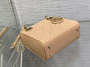 Dior Mini Lady In Beige With Gold Hardware 17cm - 2