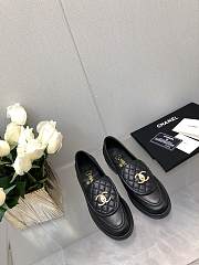 Chanel CC Gold Loafers Black - 5