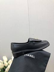 Chanel CC Gold Loafers Black - 4