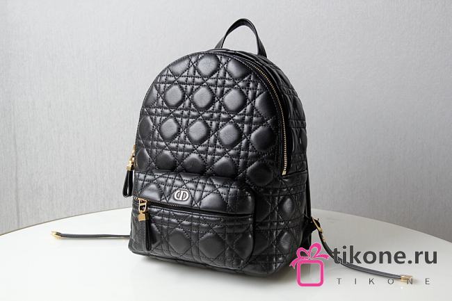 Dior Black Small Cannage Backpack - 21.5x31.5x13cm - 1