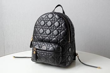 Dior Black Small Cannage Backpack - 21.5x31.5x13cm