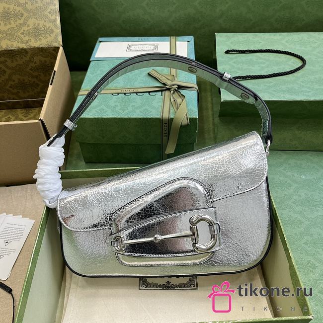 Gucci Horsebit 1955 In Silver 26.5cm - 1