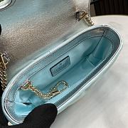 Gucci Marmont Mini Bag In Light Blue - 16.5x10x4.5cm - 4