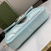 Gucci Marmont Mini Bag In Light Blue - 16.5x10x4.5cm - 3