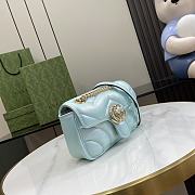 Gucci Marmont Bag In Light Blue - 23x14x6cm - 5