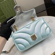 Gucci Marmont Bag In Light Blue - 23x14x6cm - 2