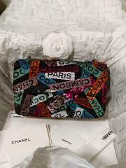 Chanel Small Flap Bag Word Sequins 20cm - 1