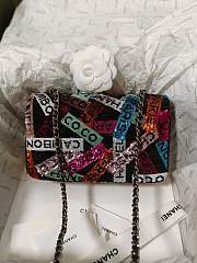 Chanel Small Flap Bag Word Sequins 20cm - 4