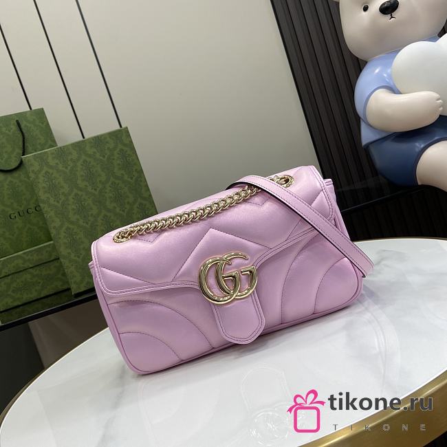 Gucci Marmont Bag In Light Pink - 23x14x6cm - 1