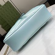 Gucci Marmont Blue Irisdescent Leather Bag - 24x13x7cm - 3