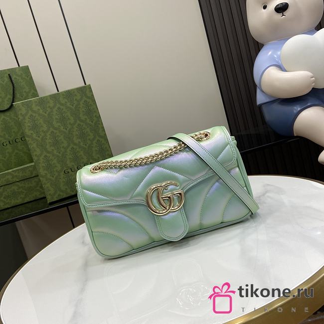 Gucci Marmont Bag In Light Green - 23x14x6cm - 1