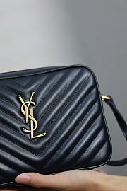 YSL Lou Camera Black Leather Handbag - 23x16x6cm - 5