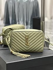 YSL Lou Camera Green Leather Handbag - 23x16x6cm - 1