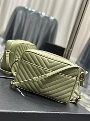 YSL Lou Camera Green Leather Handbag - 23x16x6cm - 3