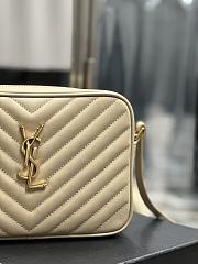 YSL Lou Camera Beige Leather Handbag - 23x16x6cm - 2