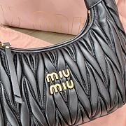 Miumiu Black Medium Wander Matelassé Shoulder Bag - 25x18x7cm - 3