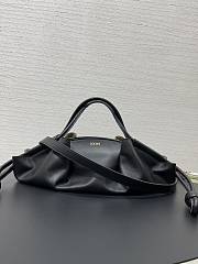 Loewe Paseo Flamenco In Black Leather - 35x21x11.5cm - 2