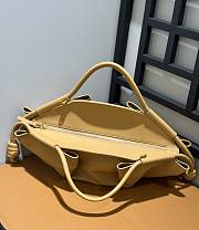 Loewe Paseo Flamenco In Beige Leather - 35x21x11.5cm - 5