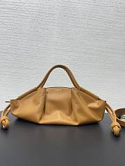 Loewe Paseo Flamenco In Brown Leather - 35x21x11.5cm - 1