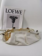 Loewe Paseo Flamenco In White Leather - 35x21x11.5cm - 1