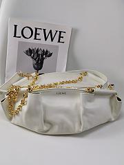 Loewe Paseo Flamenco In White Leather - 35x21x11.5cm - 5