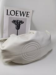 Loewe Paseo Flamenco In White Leather - 35x21x11.5cm - 3