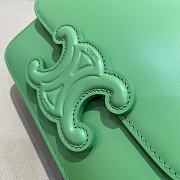 Celine Shiny Calfskin Teen Cuir Triomphe Bright Green - 18.5x14x8cm - 5