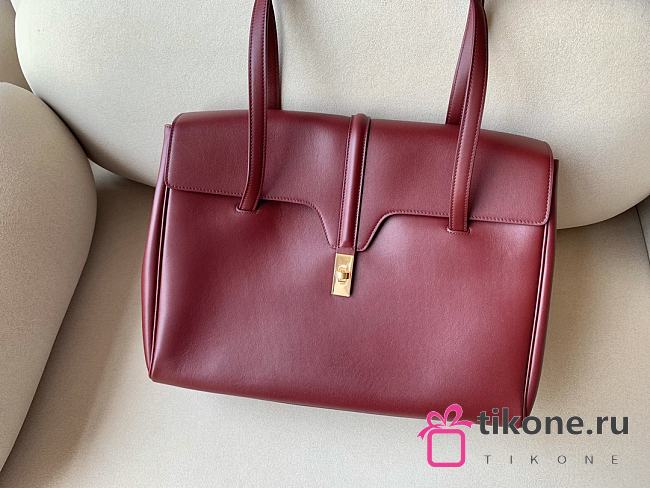 Celine Soft 16 Burgundy Bag - 38x26x18cm - 1