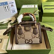 Gucci Monogram Jumbo Calfskin Diana Tote Bag - 20x16x10cm - 1