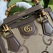 Gucci Monogram Jumbo Calfskin Diana Tote Bag - 20x16x10cm - 3