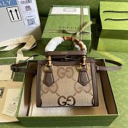 Gucci Monogram Jumbo Calfskin Diana Tote Bag - 20x16x10cm - 2